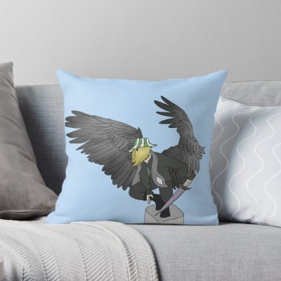 Philza Battle Perch Throw Pillow Official Philza Merch