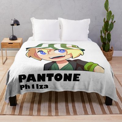 Graphic Philzas Playing Video Games Pantone Throw Blanket Official Philza Merch