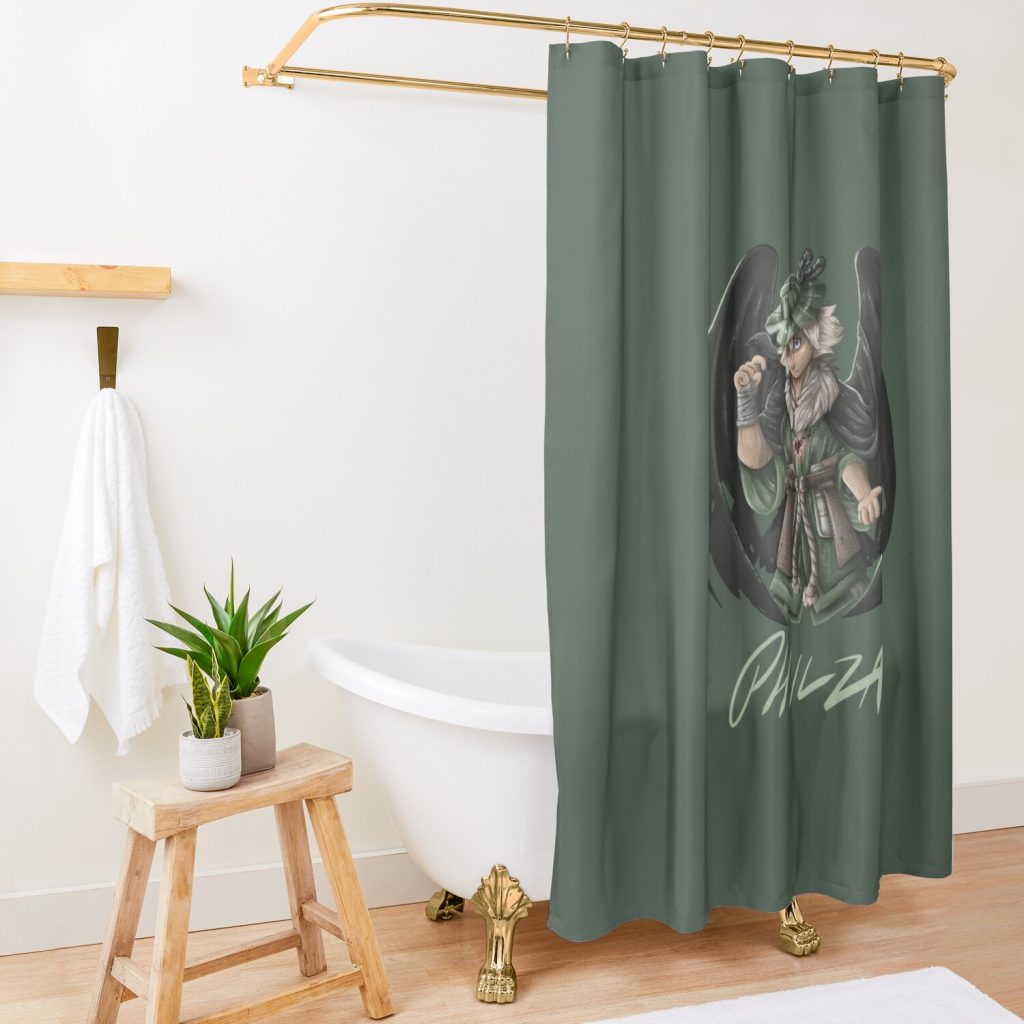 Philza Minecraft Art Shower Curtain Official Philza Merch